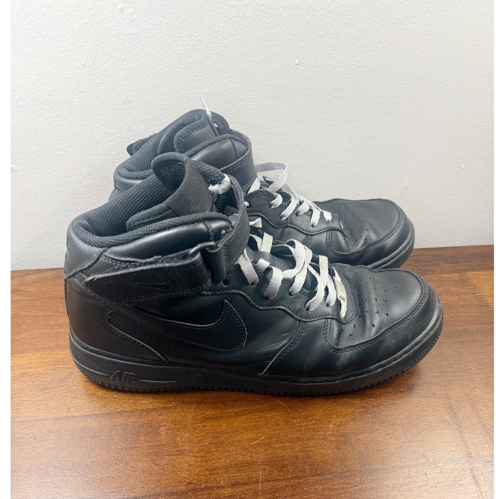 Nike Air Force 1 High 07 Black Leather Sneakers CW2289-001 Mens 11